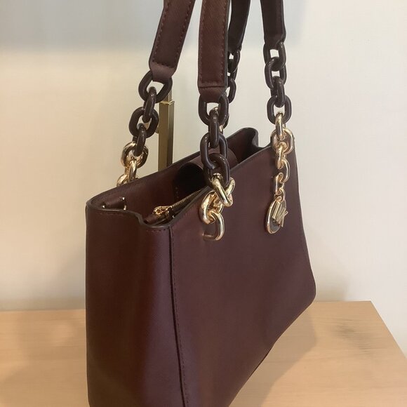Beautiful Michael Kors Maroon Handbag - Picture 3 of 6